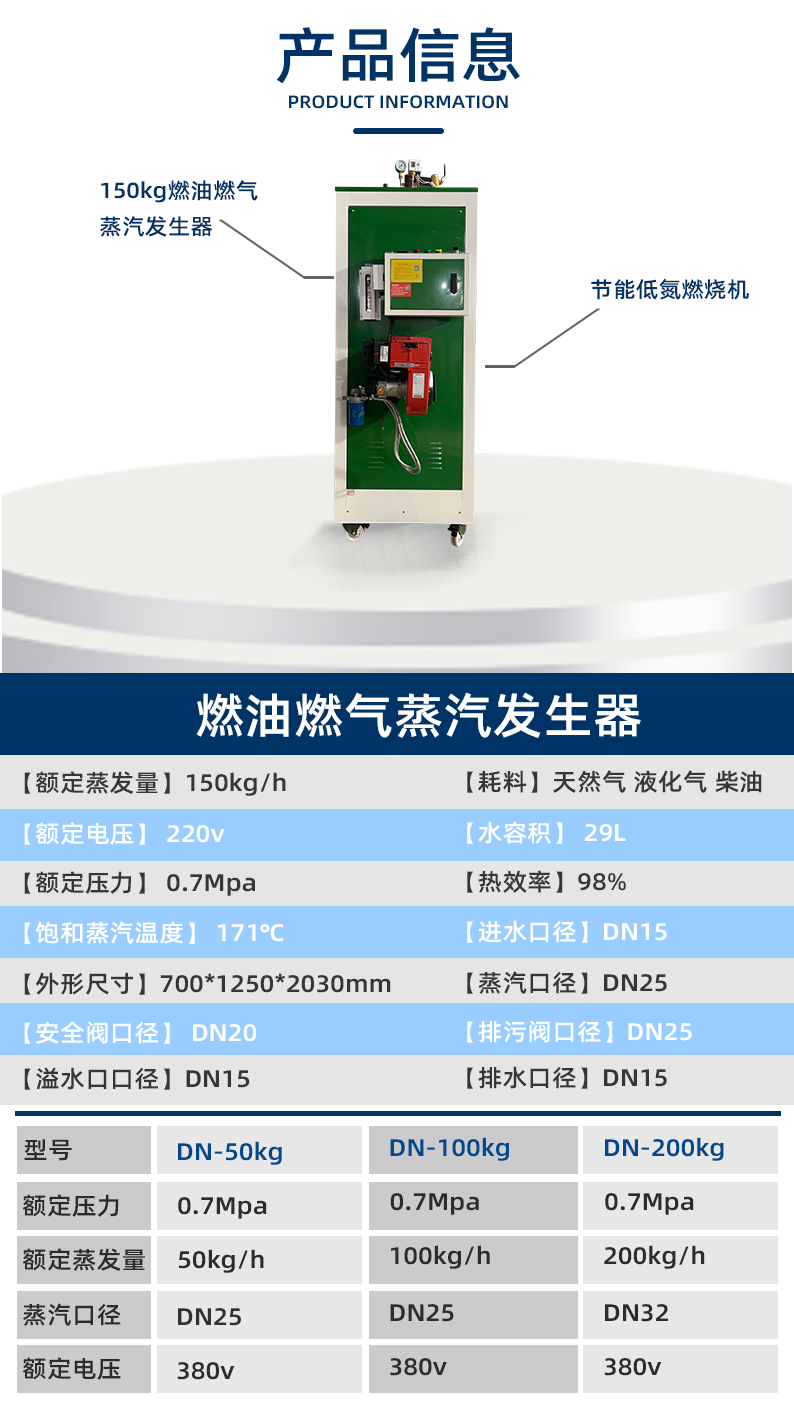 鑫達能150kg燃油<a href='http://www.jbmp3battery.com/ranqi' target='_blank'><u>燃氣蒸汽發(fā)生器</u></a>