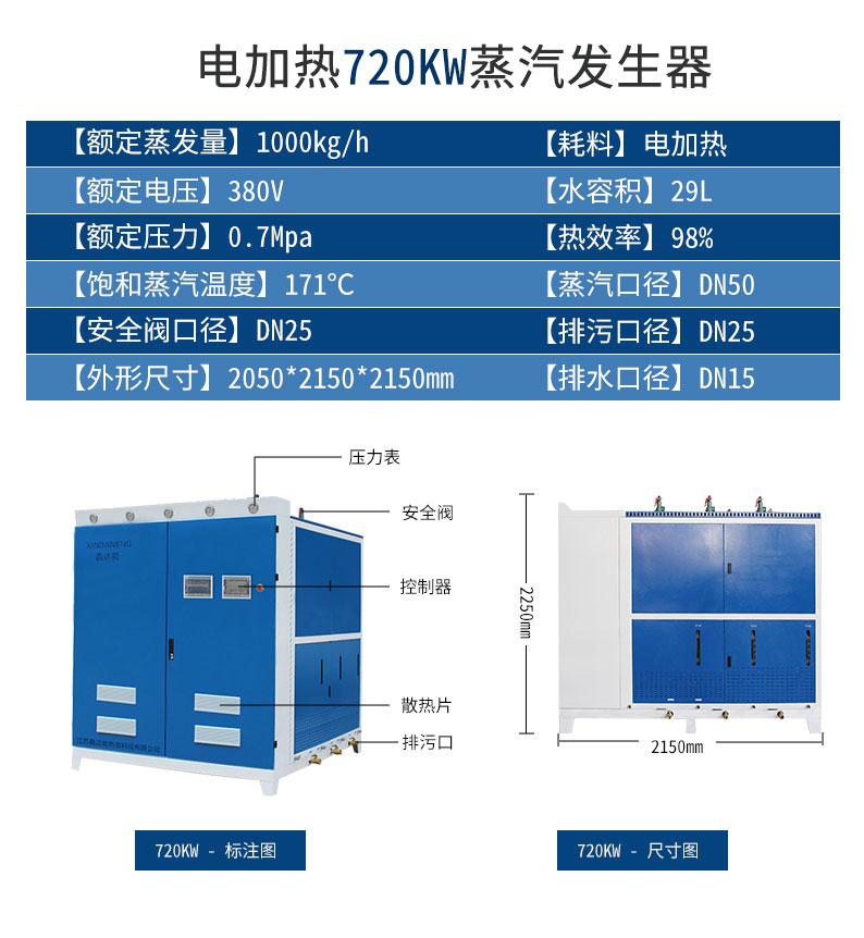 鑫達(dá)能720kw<a href='http://www.jbmp3battery.com/dianre' target='_blank'><u>電加熱蒸汽發(fā)生器</u></a>